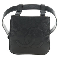 Chanel Chanel Vintage Timeless Belt Bag Caviar Black Leather Clutche & Pouche Bag (Authentic Pre-Loved)