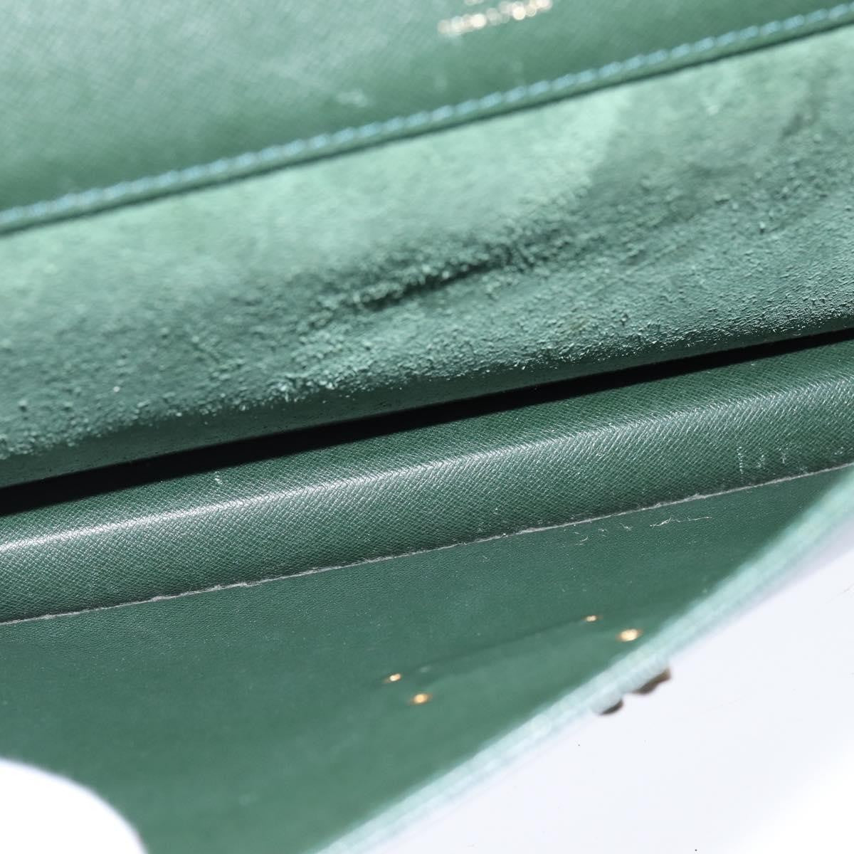 Louis Vuitton Serviette Kourad Briefcase Taiga Leather Green Leather Briefcase Bag (Authentic Pre-Loved)