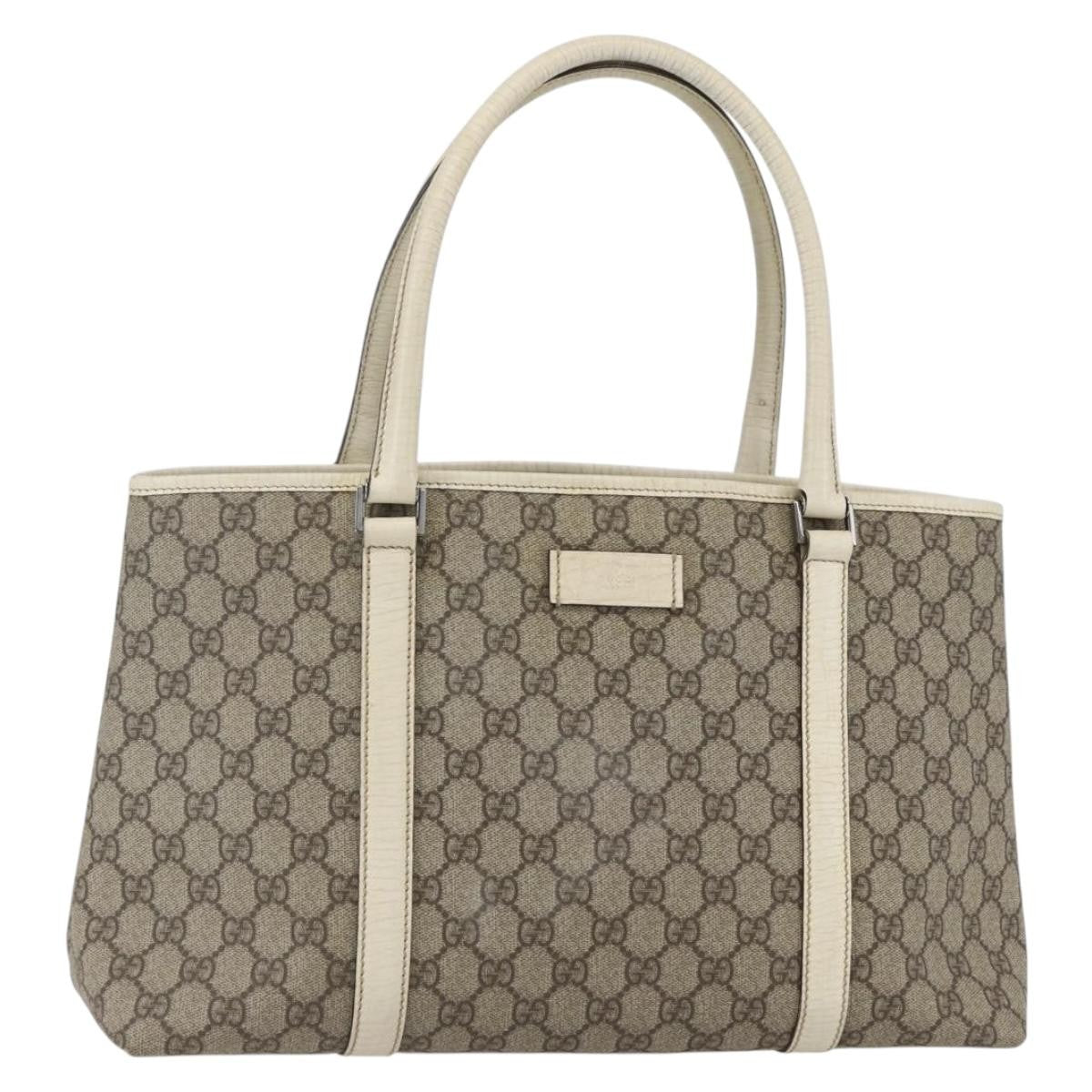Gucci Joy Tote Gg Coated Canvas With Leather Beige Pvc Tote Bag Bag (Pre-Loved)