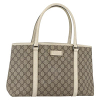 Gucci Joy Tote Gg Coated Canvas With Leather Beige Pvc Tote Bag Bag (Pre-Loved)