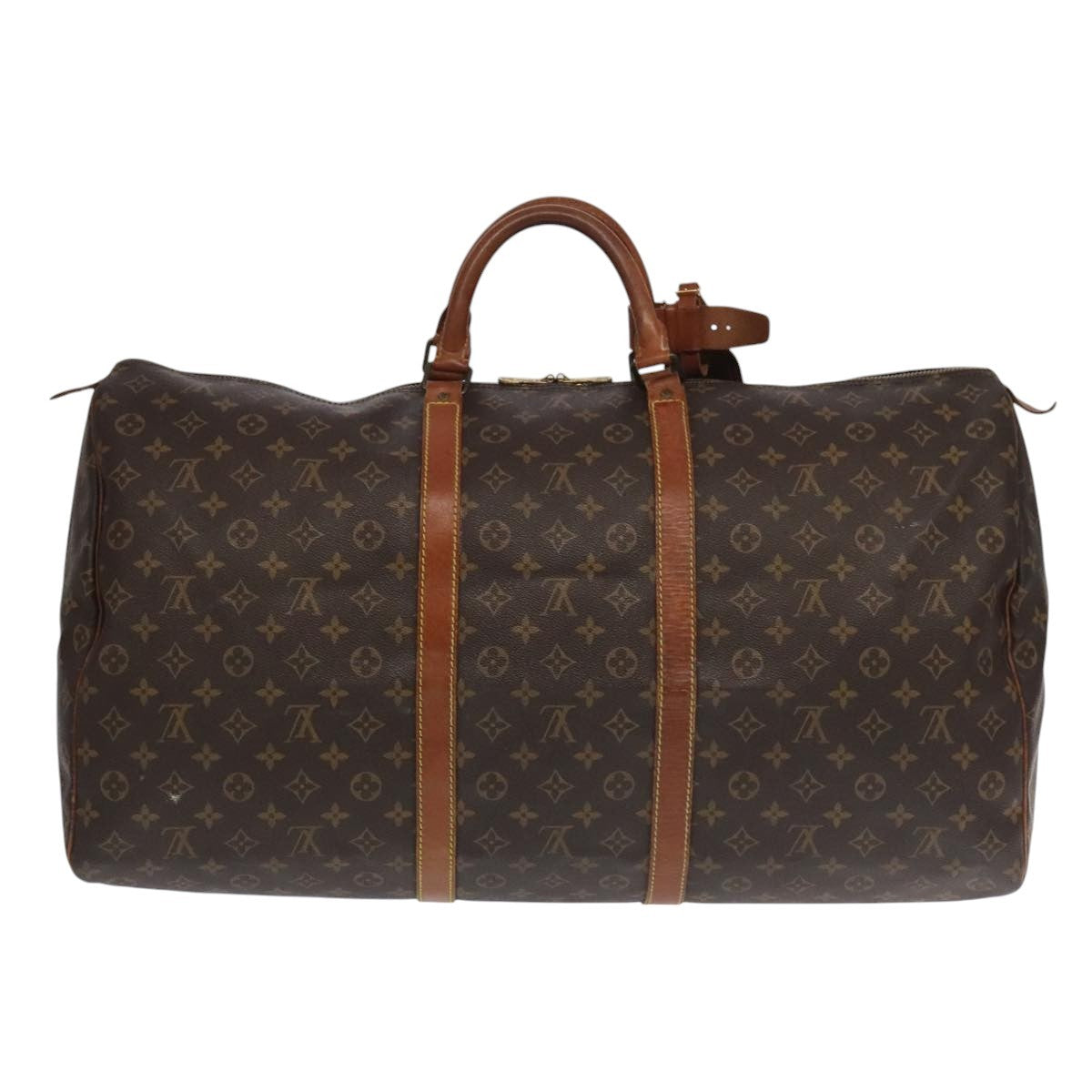 Louis Vuitton Keepall Bag Monogram Canvas Brown Canvas Travel Bag Bag (Pre-Loved)