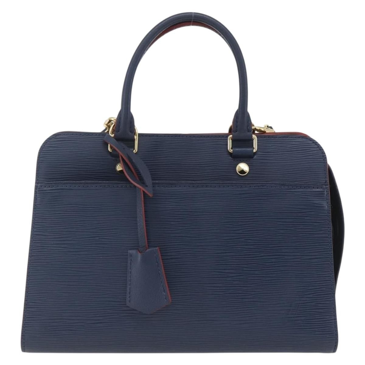 Louis Vuitton Vaneau Handbag Epi Leather Blue Leather Handbag (Authentic Pre-Loved)