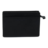 Burberry Vintage Pouch Leather Black Leather Clutche & Pouche Bag (Authentic Pre-Loved)