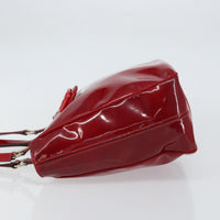 Salvatore Ferragamo Vintage Tote Bag Patent Leather Red Patent_Leather Tote Bag Bag (Authentic Pre-Loved)