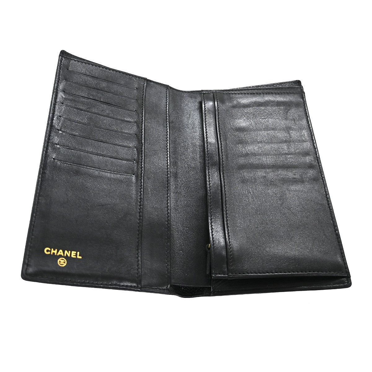 Chanel Timeless Cc French Wallet Caviar Black Leather Wallets Accessory (Pre-Loved)