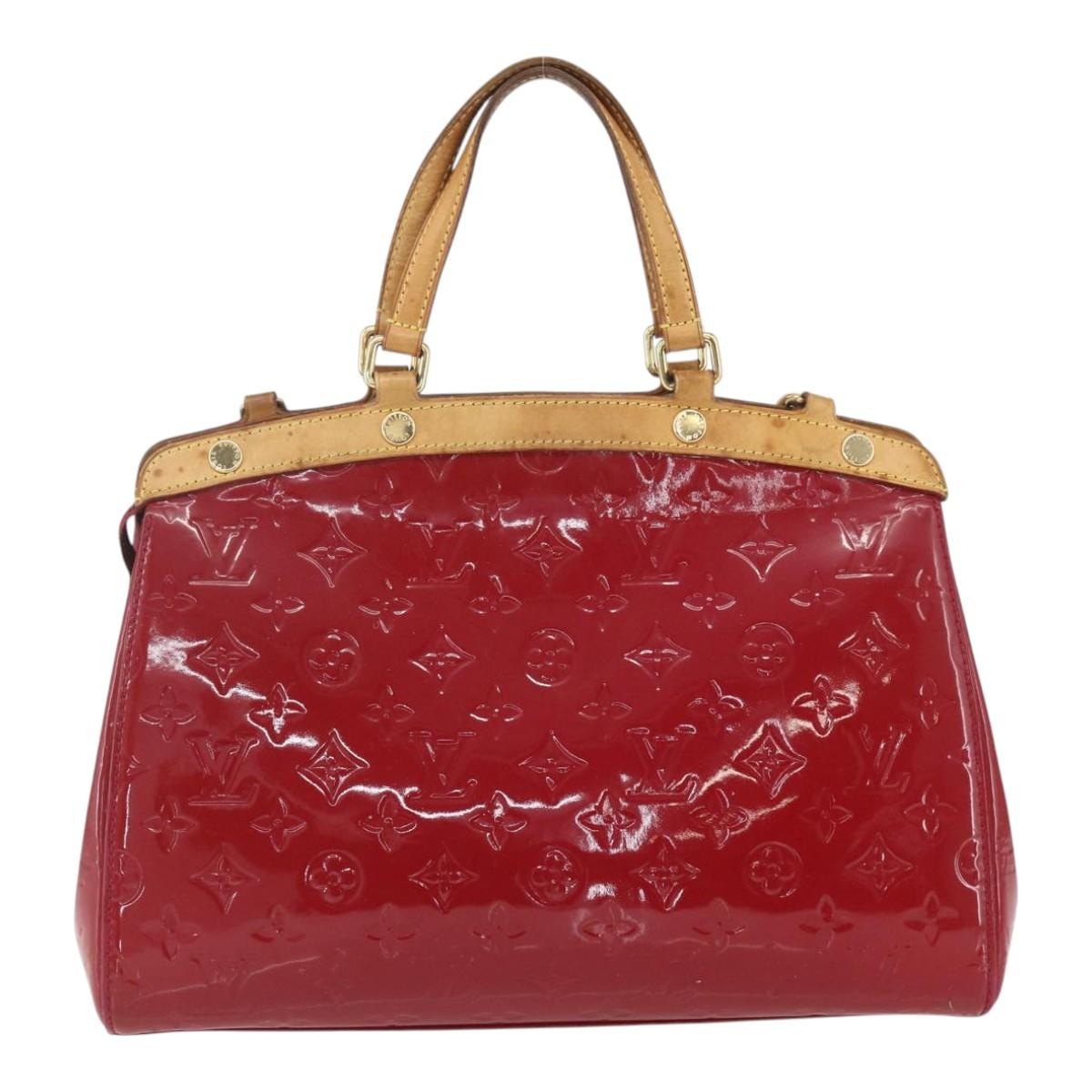 Louis Vuitton Brea Handbag Monogram Vernis Red Patent_Leather Handbag (Authentic Pre-Loved)
