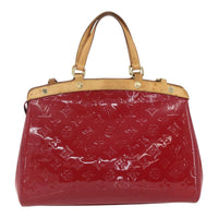 Louis Vuitton Brea Handbag Monogram Vernis Red Patent_Leather Handbag (Authentic Pre-Loved)