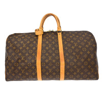 Louis Vuitton Keepall Bag Monogram Canvas Brown Canvas Travel Bag Bag (Pre-Loved)