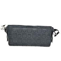 Salvatore Ferragamo Gancini Shoulder Bag Canvas Black Canvas Shoulder Bag Bag (Pre-Loved)