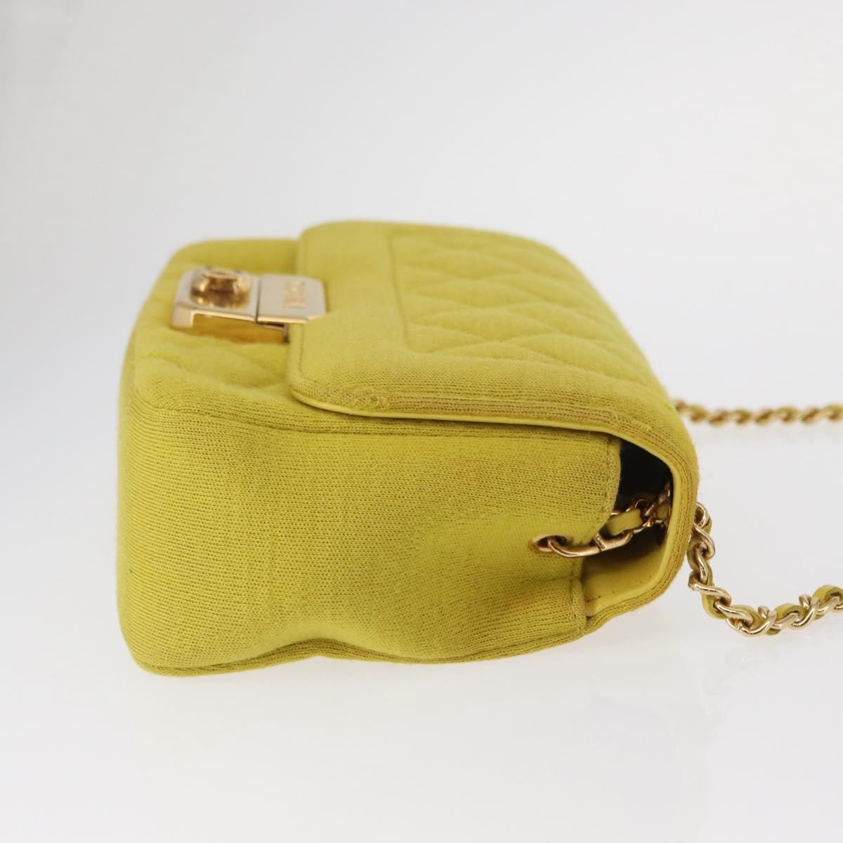Chanel Chic With Me Flap Bag Quilted Jersey Yellow Cotton Shoulder Bag Bag (Authentic Pre-Loved)