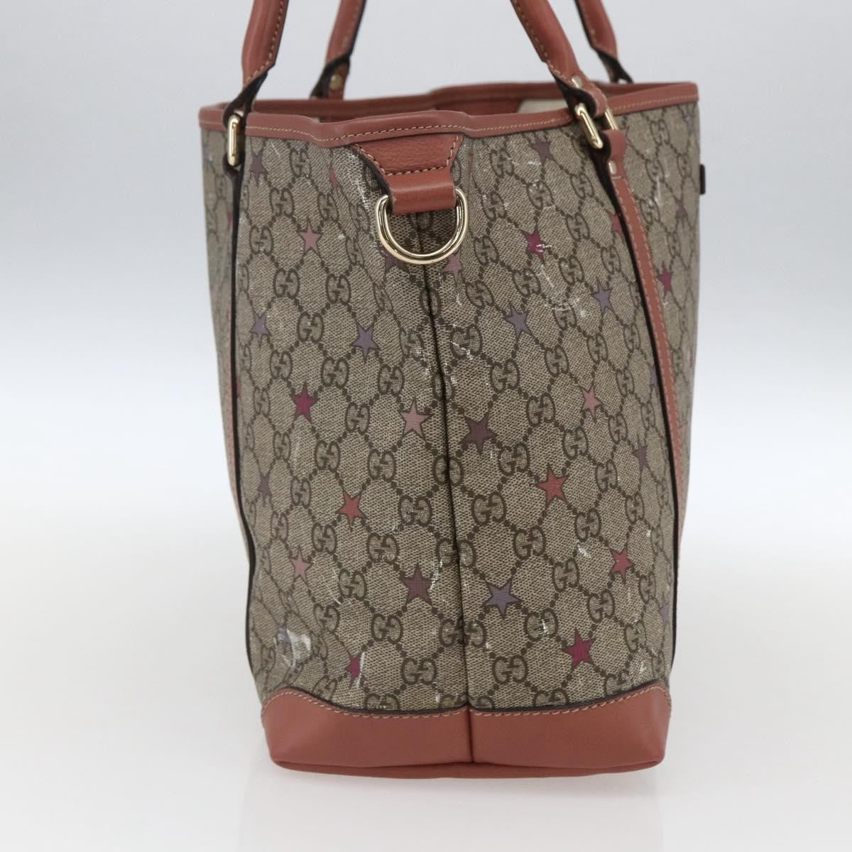 Gucci Joy Plus Tote Gg Coated Canvas With Leather Beige Canvas Tote Bag Bag (Pre-Loved)