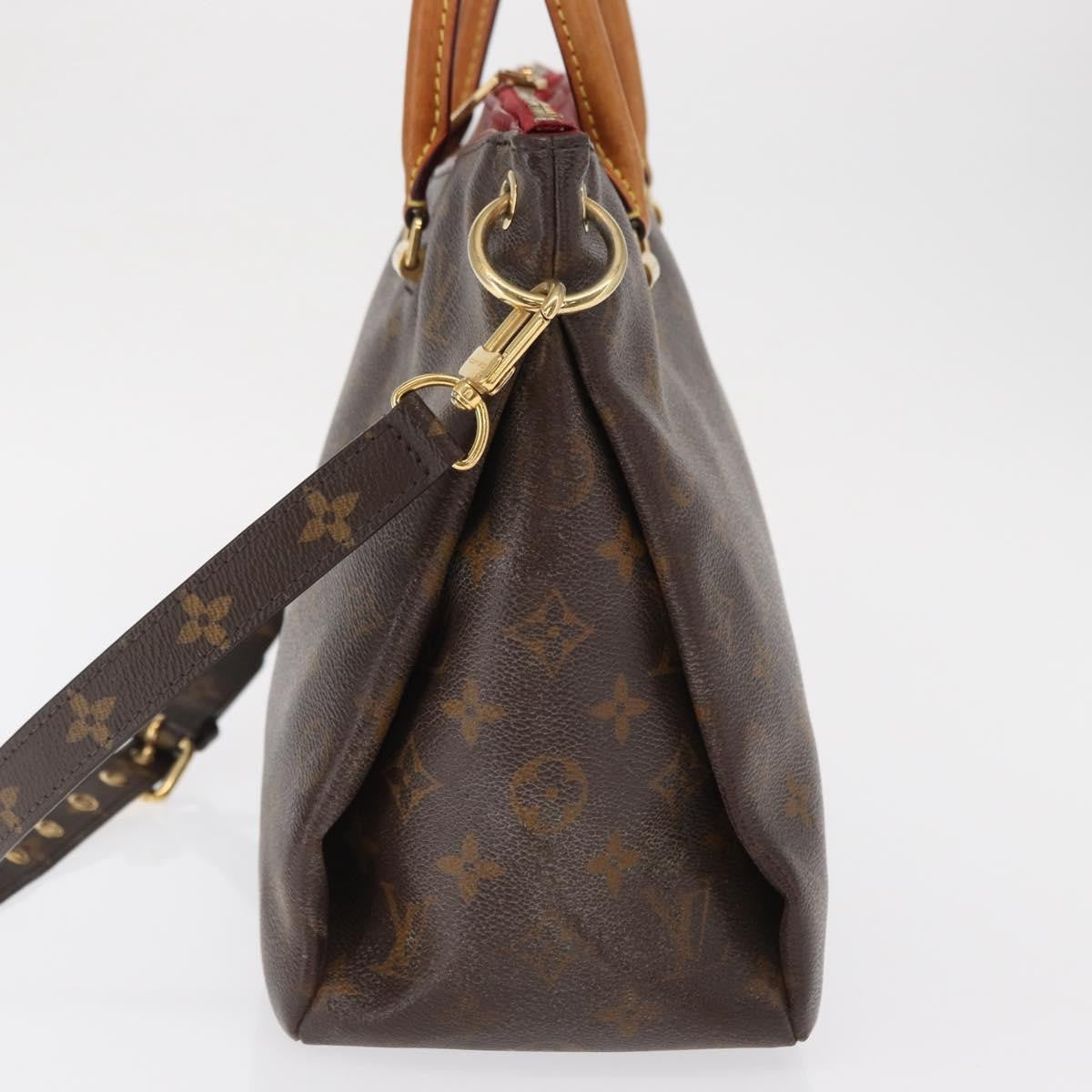 Louis Vuitton Pallas Tote Monogram Canvas With Leather Brown Canvas Tote Bag Bag (Pre-Loved)