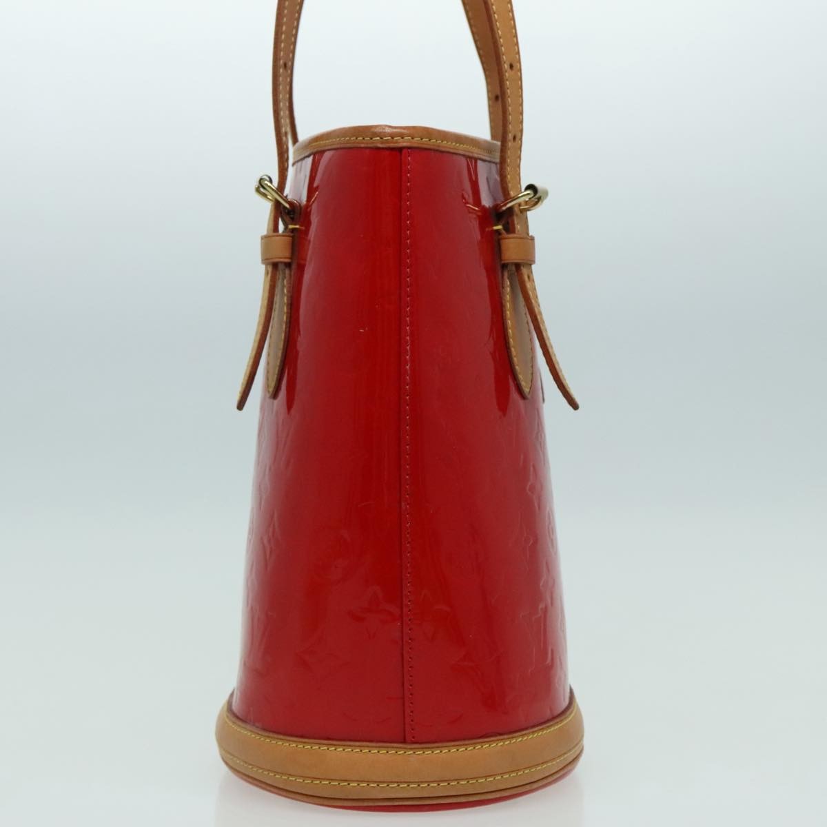 Louis Vuitton Bucket Bag Monogram Vernis Red Patent_Leather Shoulder Bag Bag (Authentic Pre-Loved)