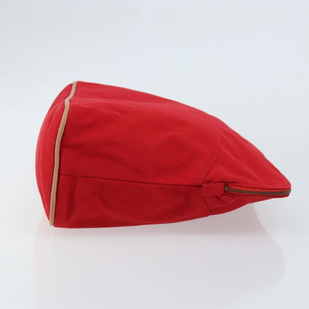 Hermes Bolide Pouch Canvas Red Canvas Clutche & Pouche Bag (Authentic Pre-Loved)