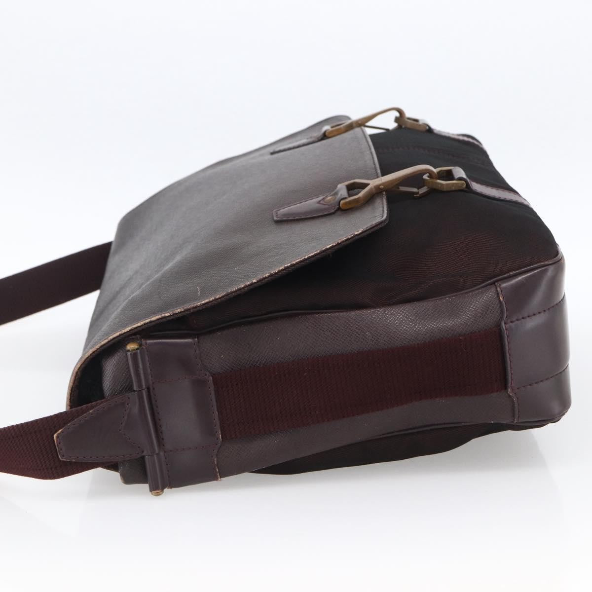 Louis Vuitton Dersou Bag Taiga Leather And Canvas Brown Leather Shoulder Bag Bag (Pre-Loved)