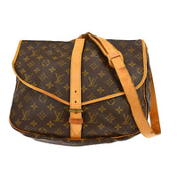 Louis Vuitton Louis Vuitton Saumur Handbag Monogram Canvas Brown Canvas Shoulder Bag Bag (Authentic Pre-Loved)