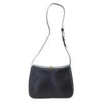 Salvatore Ferragamo Gancini Shoulder Bag Leather Black Leather Shoulder Bag Bag (Authentic Pre-Loved)