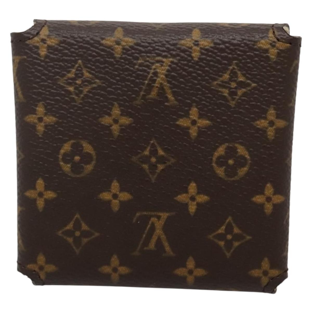 Louis Vuitton Case Jewelry Box Canvas Brown Canvas Wallets Accessory (Authentic Pre-Loved)