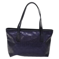 Gucci Plus Tote Gg Imprime Navy Canvas Tote Bag Bag (Pre-Loved)