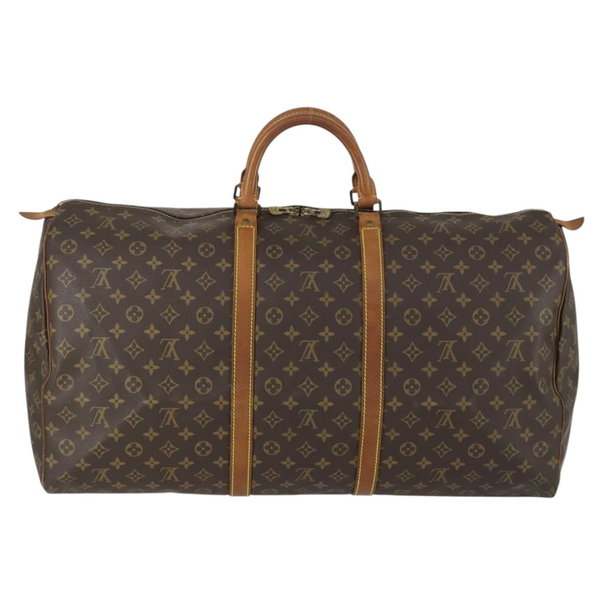 Louis Vuitton Keepall Bag Monogram Canvas Brown Canvas Travel Bag Bag (Pre-Loved)