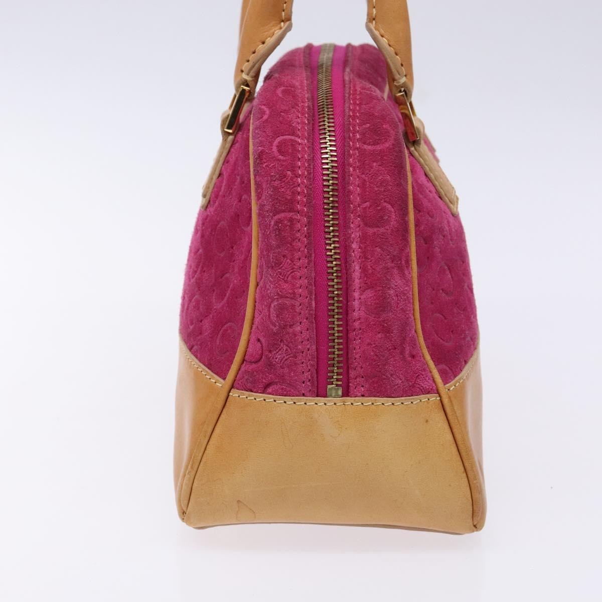 Celine Vintage Macadam Handbag C Macadam Suede Purple Suede Handbag (Authentic Pre-Loved)