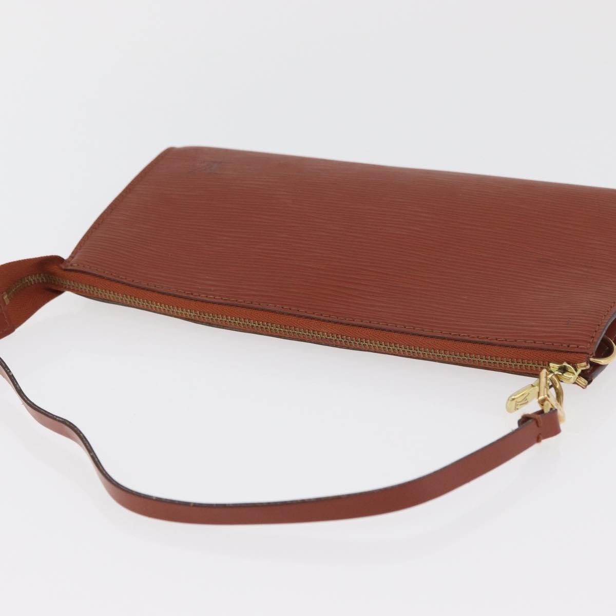 Louis Vuitton Pochette Accessoires Epi Leather Brown Leather Clutche & Pouche Bag (Authentic Pre-Loved)