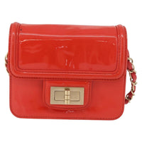 Chanel Reissue 2.55 Clutch Patent Leather Red Patent_Leather Shoulder Bag Bag (Authentic Pre-Loved)