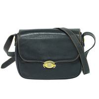 Gucci Vintage Shoulder Bag Leather Navy Leather Shoulder Bag Bag (Authentic Pre-Loved)