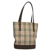 Burberry Nova Check Tote Canvas Check Pattern Beige Canvas Tote Bag Bag (Authentic Pre-Loved)