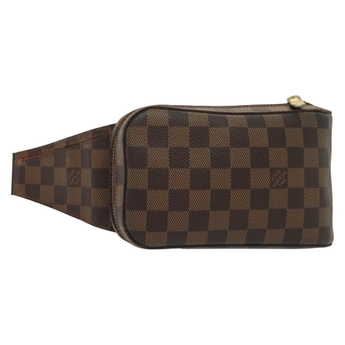 Louis Vuitton Geronimos Waist Bag Damier Brown Canvas Shoulder Bag Bag (Authentic Pre-Loved)