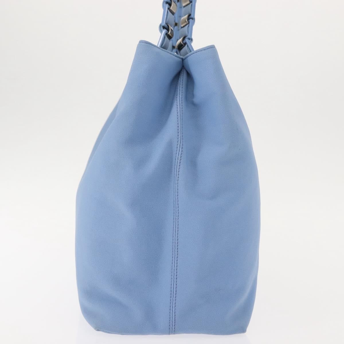Salvatore Ferragamo Vala Tote Canvas Blue Canvas Tote Bag Bag (Authentic Pre-Loved)