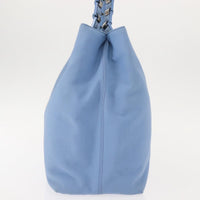 Salvatore Ferragamo Vala Tote Canvas Blue Canvas Tote Bag Bag (Authentic Pre-Loved)
