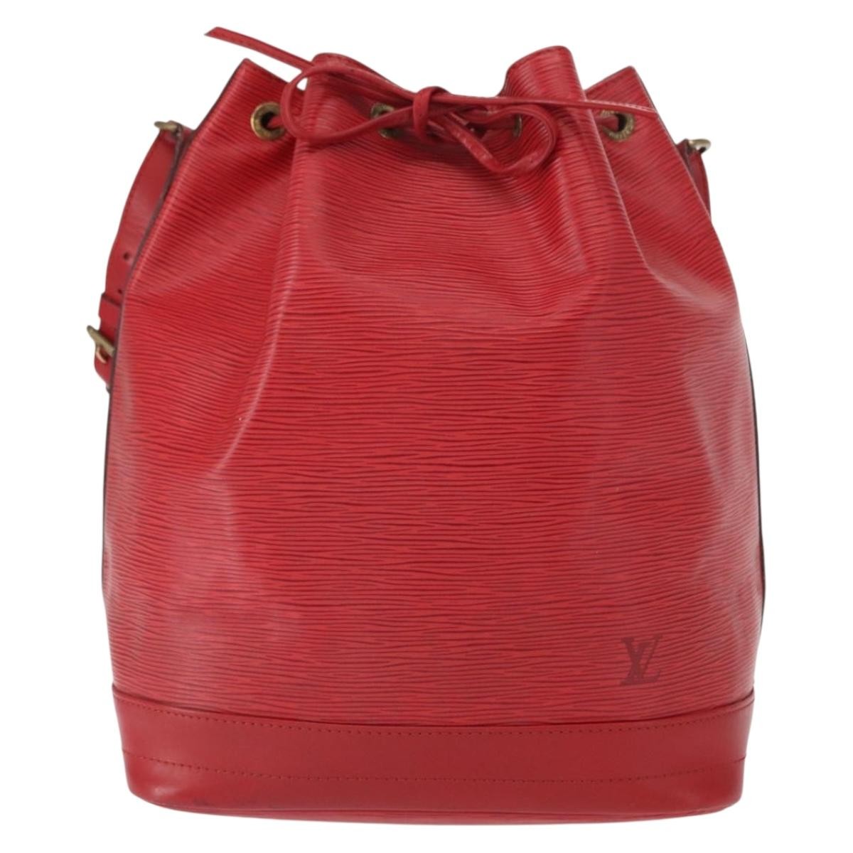 Louis Vuitton Noe Handbag Epi Leather Red Leather Shoulder Bag Bag (Authentic Pre-Loved)