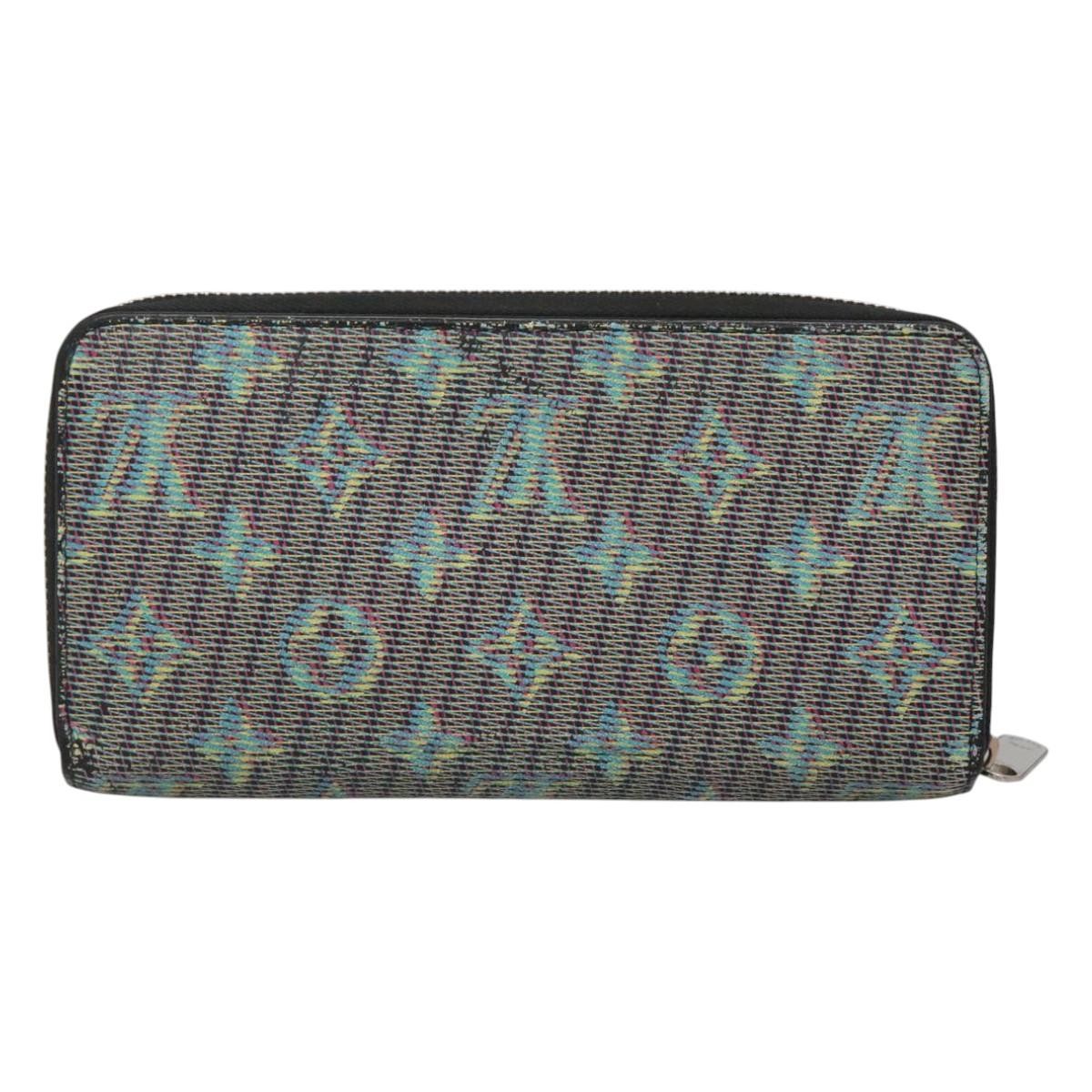 Louis Vuitton Zippy Wallet Nm Monogram Lv Pop Green Canvas Wallets Accessory (Pre-Loved)