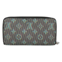 Louis Vuitton Zippy Wallet Nm Monogram Lv Pop Green Canvas Wallets Accessory (Pre-Loved)