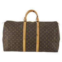 Louis Vuitton Keepall Bag Monogram Canvas Brown Canvas Travel Bag Bag (Authentic Pre-Loved)