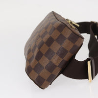 Louis Vuitton Geronimos Waist Bag Damier Brown Canvas Shoulder Bag Bag (Authentic Pre-Loved)