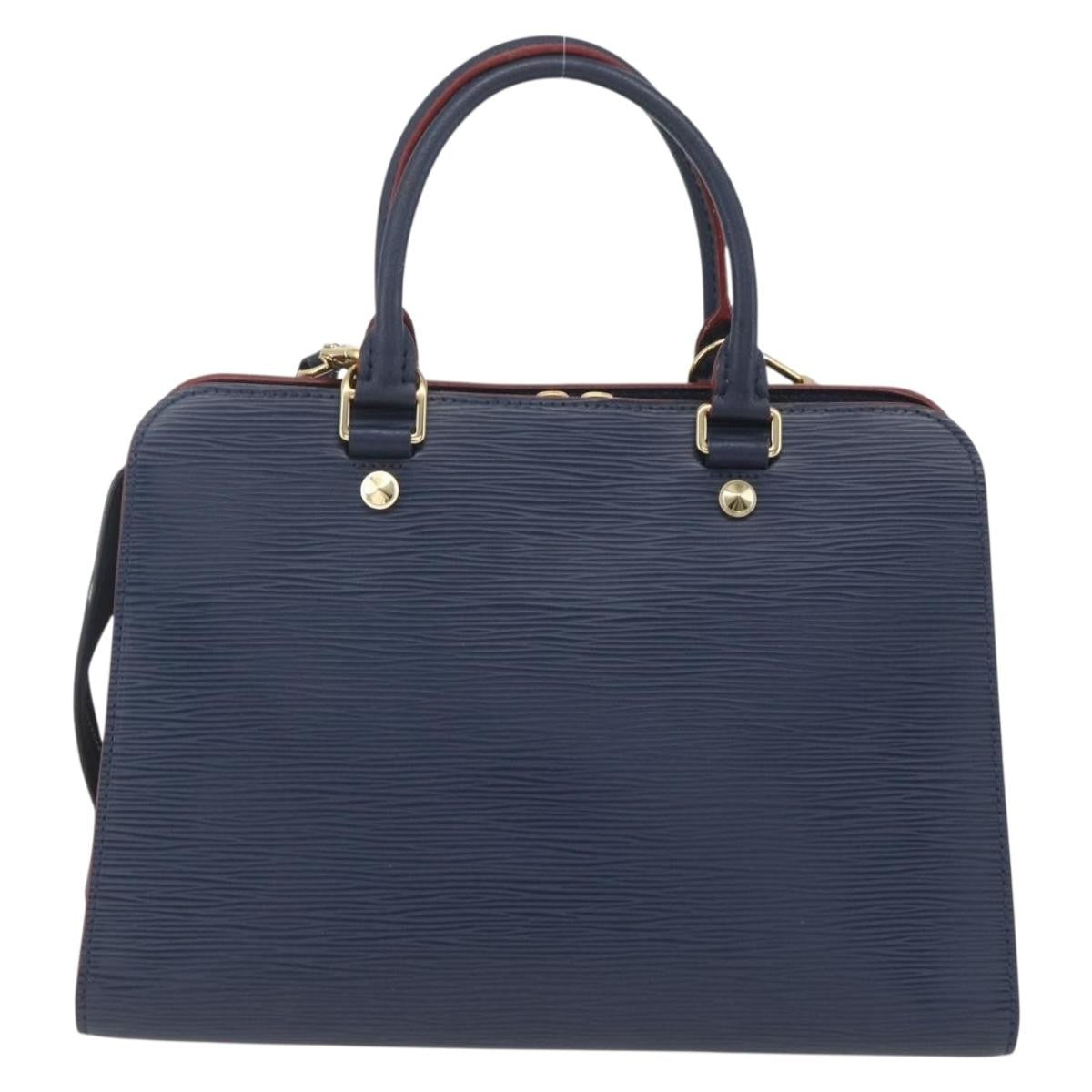 Louis Vuitton Vaneau Handbag Epi Leather Blue Leather Handbag (Authentic Pre-Loved)