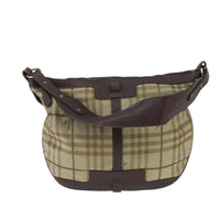Burberry Nova Check Shoulder Bag Canvas And Leather Beige Canvas Shoulder Bag Bag (Authentic Pre-Loved)
