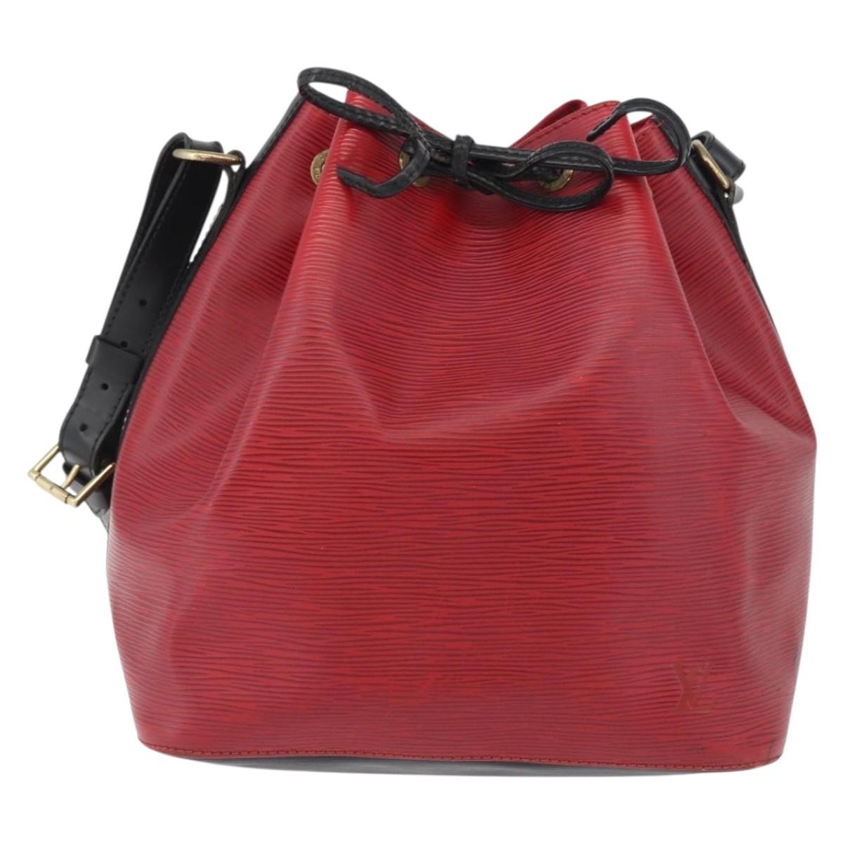 Louis Vuitton Petit Noe Handbag Epi Leather Red Leather Shoulder Bag Bag (Pre-Loved)