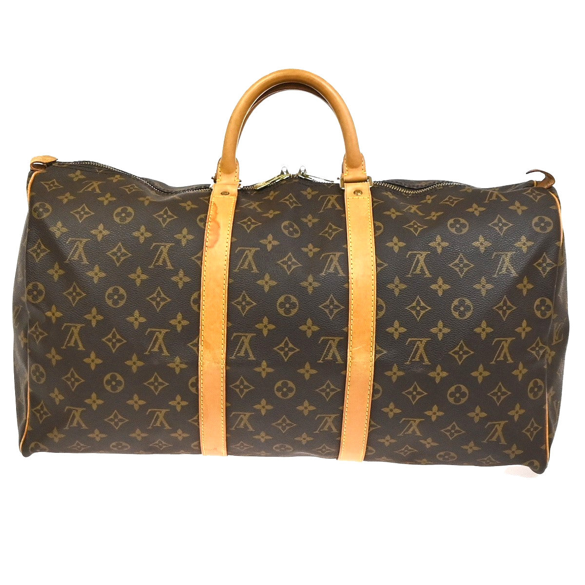 Louis Vuitton Keepall Bag Monogram Canvas Brown Canvas Travel Bag Bag (Authentic Pre-Loved)