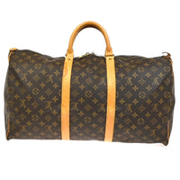 Louis Vuitton Keepall Bag Monogram Canvas Brown Canvas Travel Bag Bag (Authentic Pre-Loved)