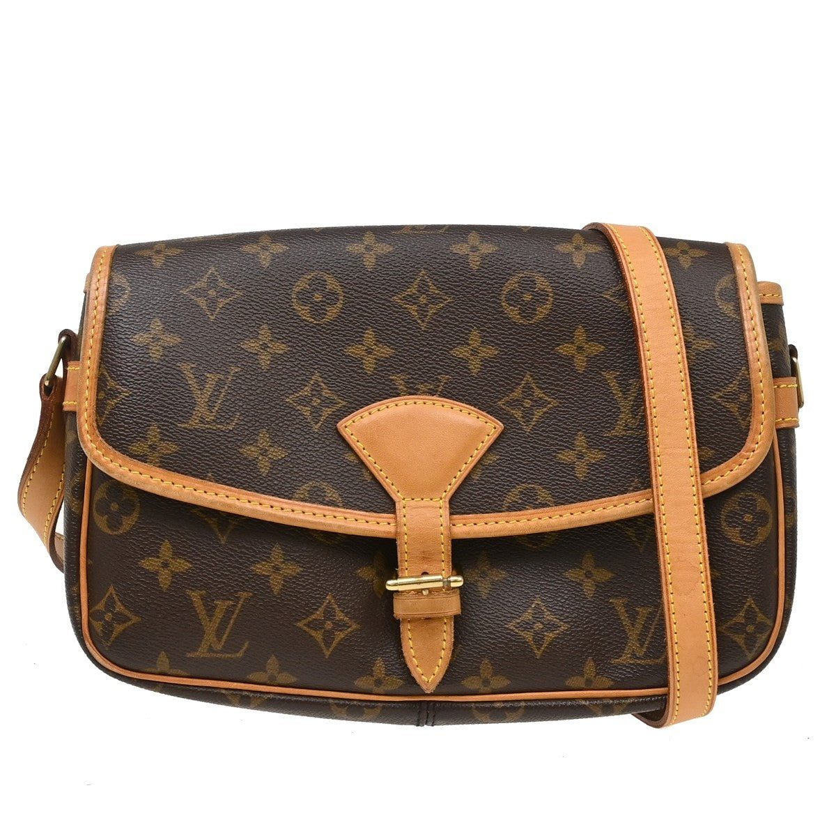 Louis Vuitton Sologne Handbag Monogram Canvas Brown Canvas Shoulder Bag Bag (Authentic Pre-Loved)