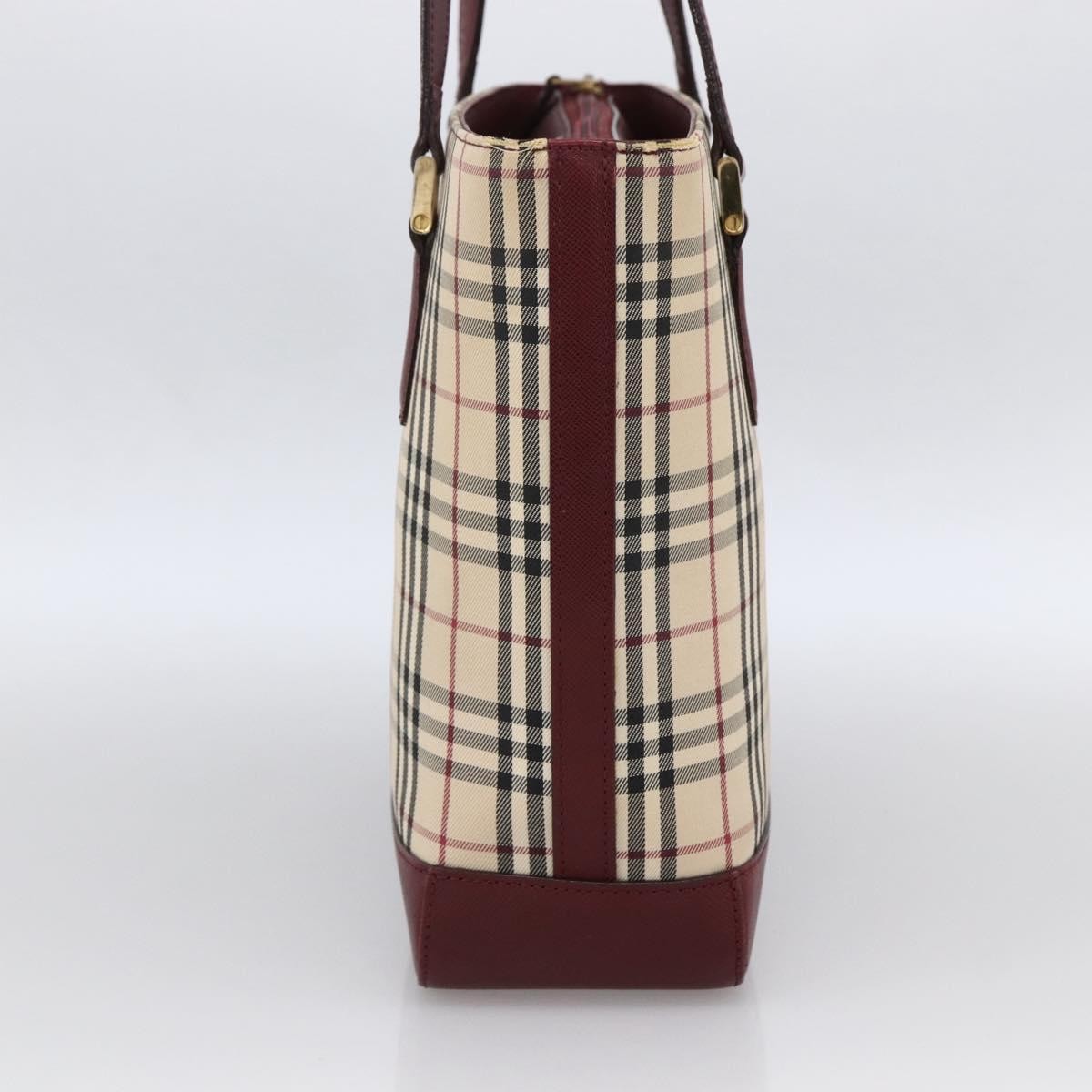 Burberry Nova Check Tote Canvas And Leather Beige Canvas Tote Bag Bag (Authentic Pre-Loved)