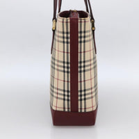 Burberry Nova Check Tote Canvas And Leather Beige Canvas Tote Bag Bag (Authentic Pre-Loved)