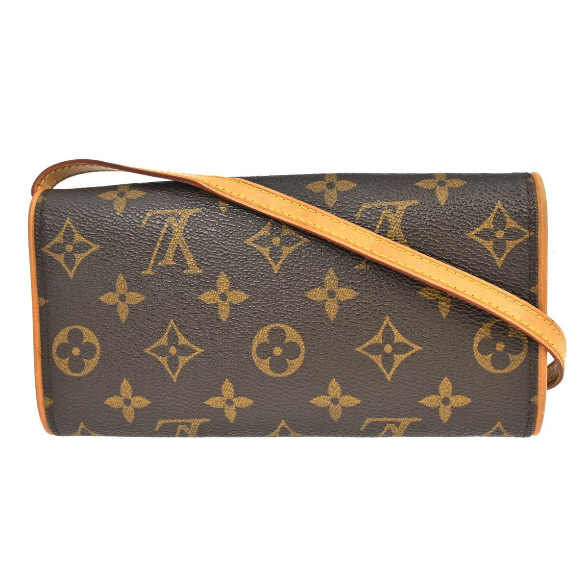 Louis Vuitton Twin Handbag Monogram Canvas Brown Canvas Clutche & Pouche Bag (Authentic Pre-Loved)