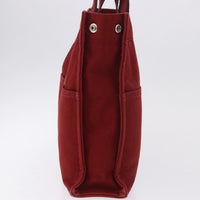 Hermes Fourre Tout Tote Canvas Red Canvas Tote Bag Bag (Pre-Loved)
