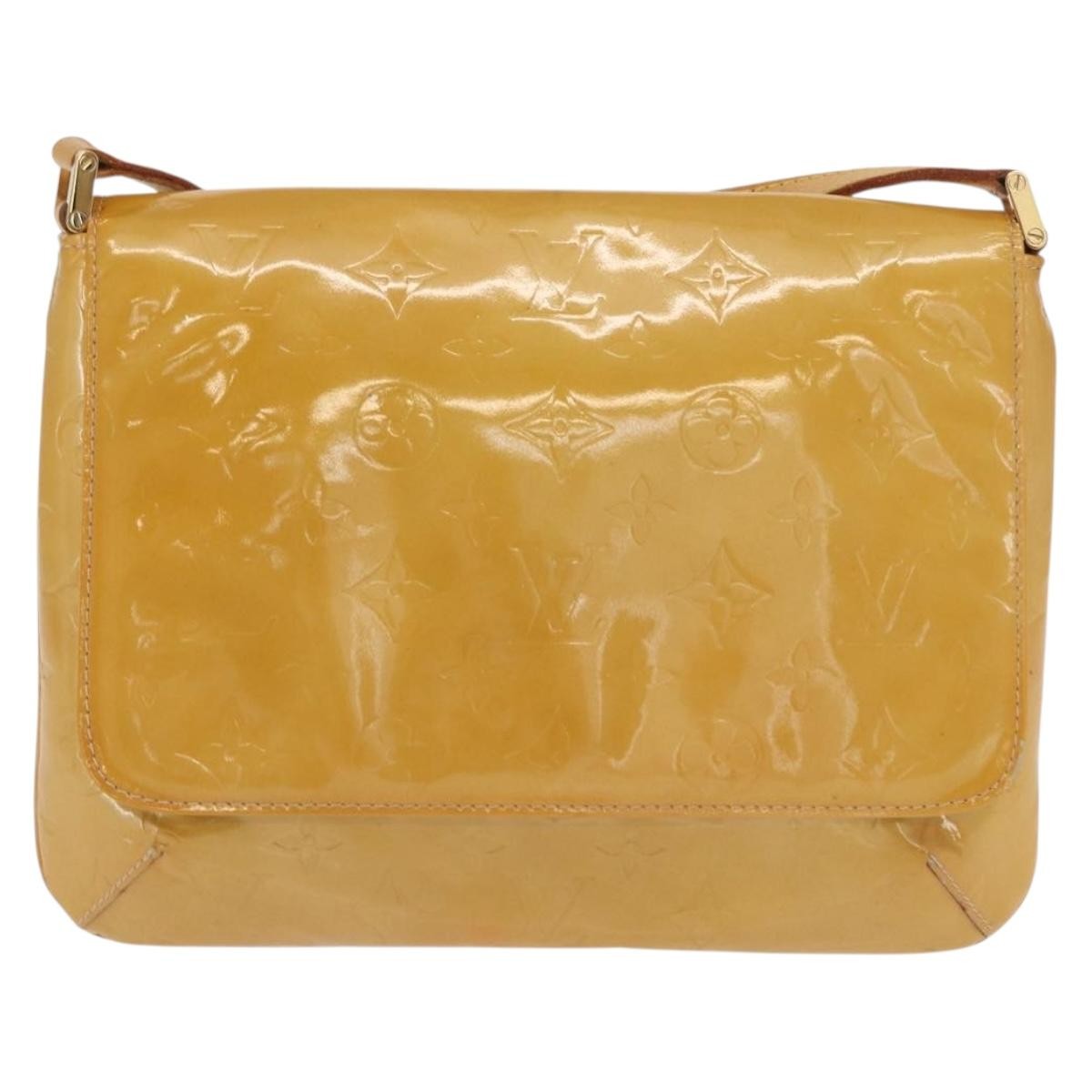 Louis Vuitton Thompson Street Handbag Monogram Vernis Yellow Patent_Leather Shoulder Bag Bag (Authentic Pre-Loved)