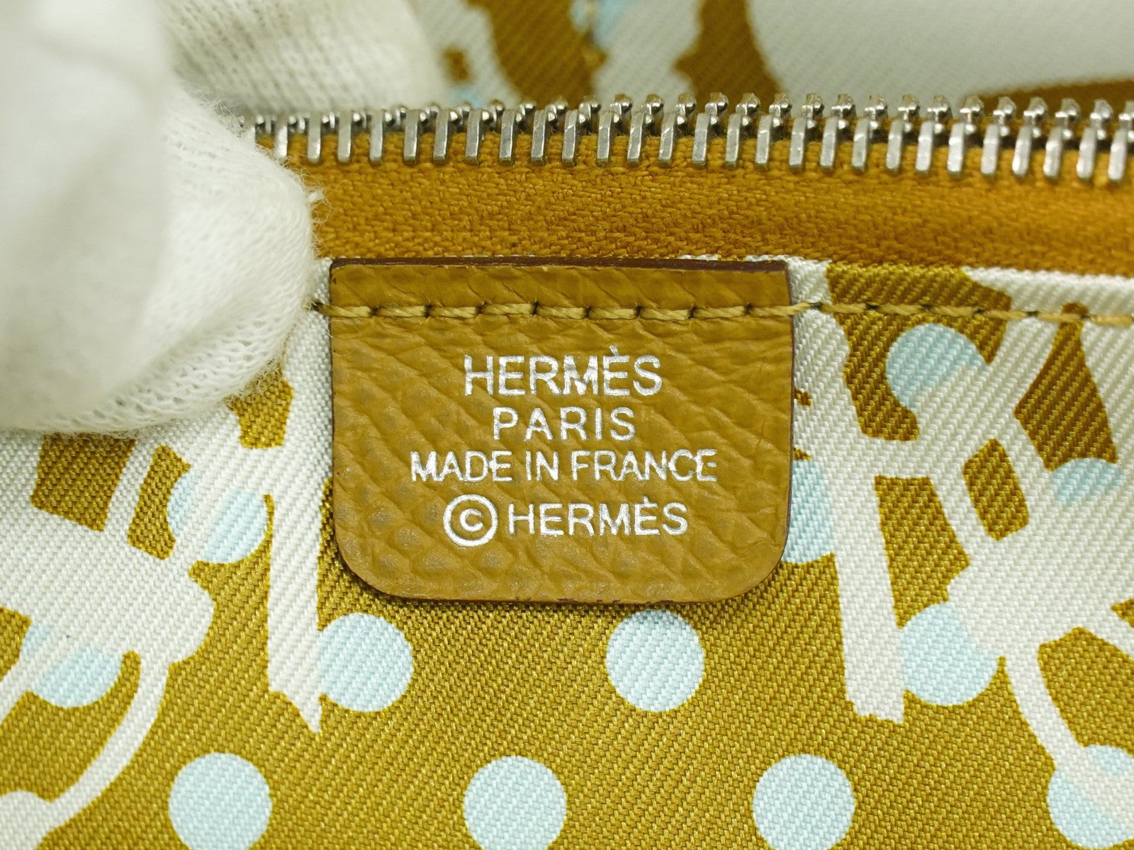Hermes Azap Silkin Epsom Leather Silk Beige Leather Wallets Accessory (Authentic Pre-Loved)