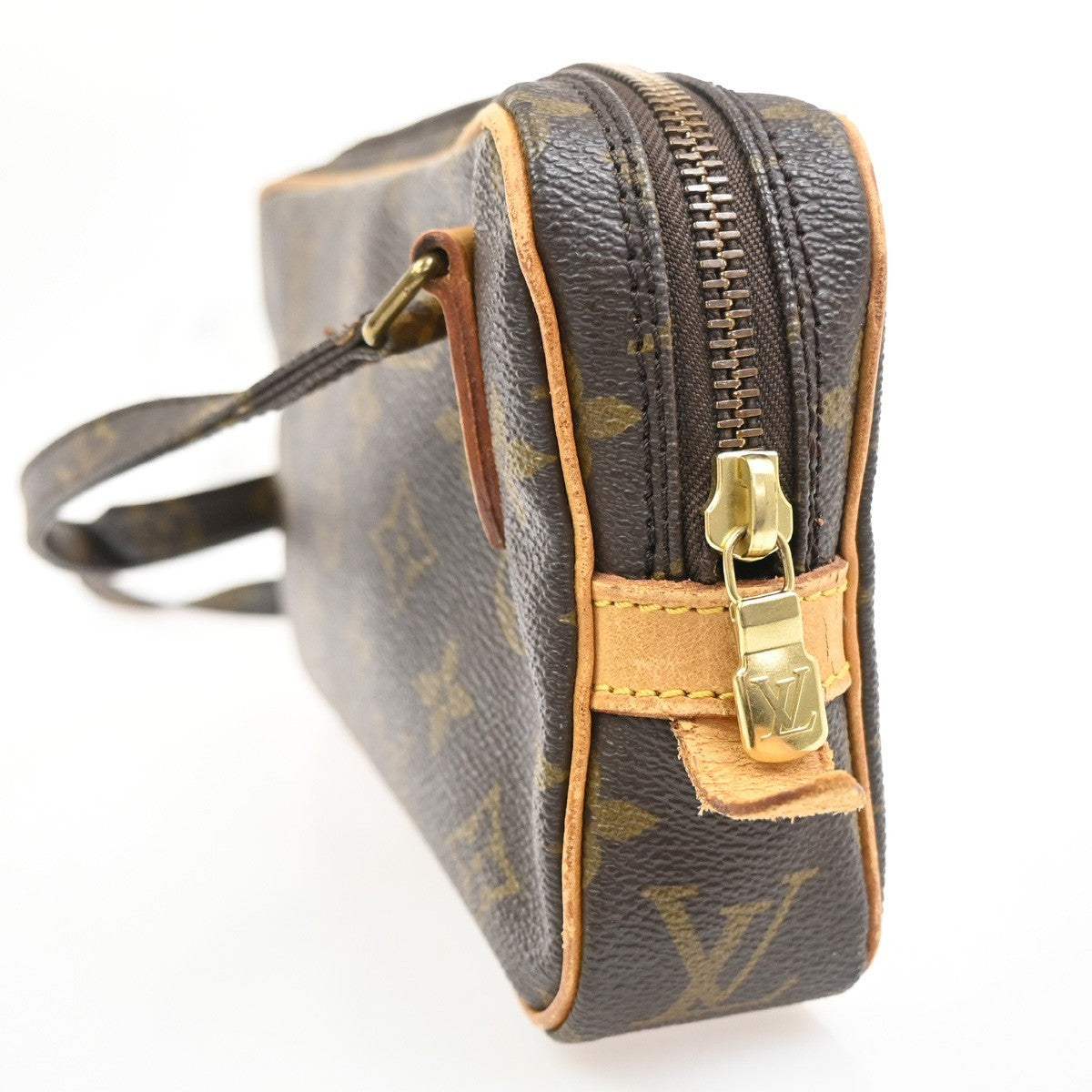Louis Vuitton Louis Vuitton Pochette Marly Bandouliere Bag Monogram Canvas Brown Leather Shoulder Bag Bag (Pre-Loved)